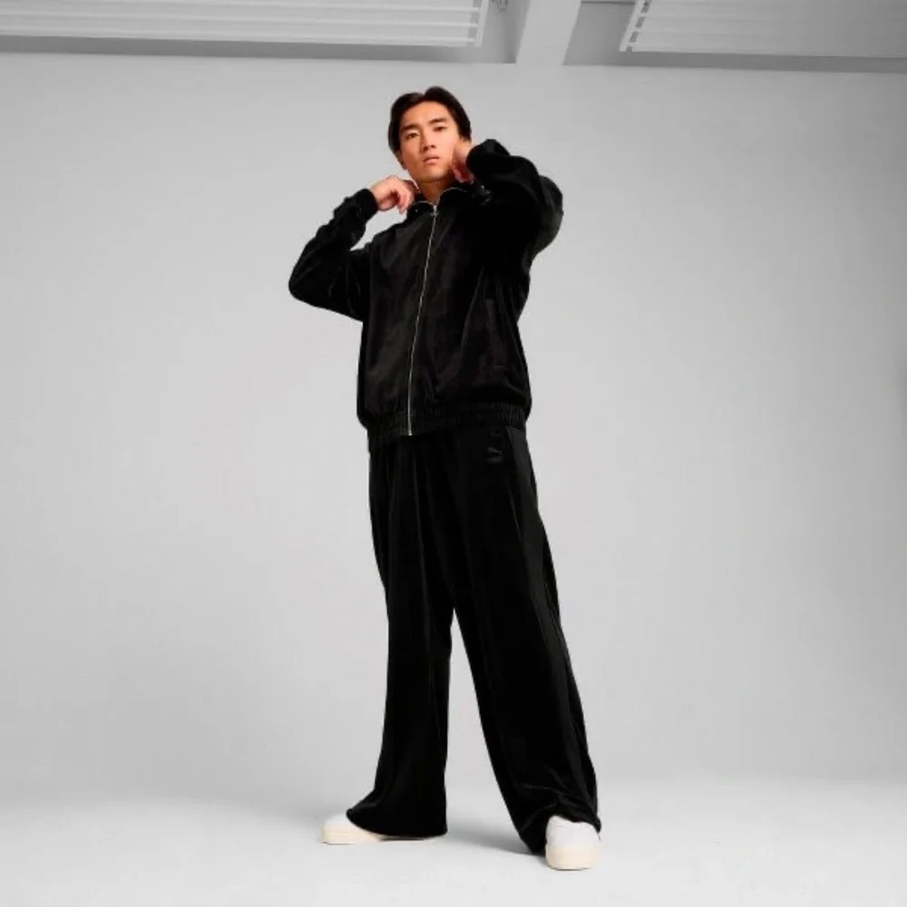 NWT men's medium puma T7 oversized velour track top/jacket 626712-01 $90 - Picture 3 of 7